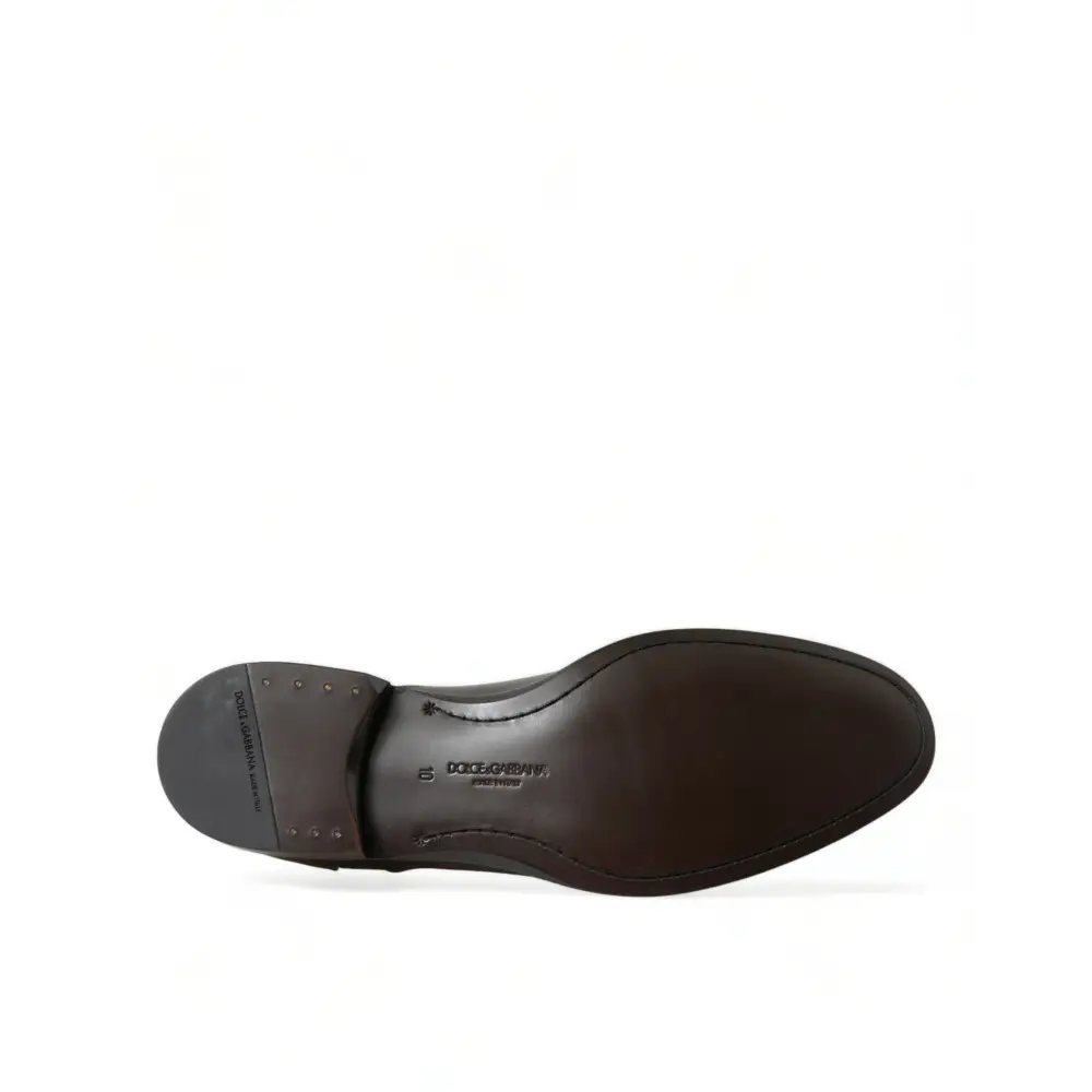 Dolce & Gabbana Brown Exotic Leather Formal Men Dress Shoes - Sandaler