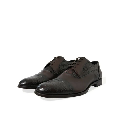 Dolce & Gabbana Brown Exotic Leather Formal Men Dress Shoes - Sandaler