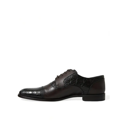 Dolce & Gabbana Brown Exotic Leather Formal Men Dress Shoes - Sandaler