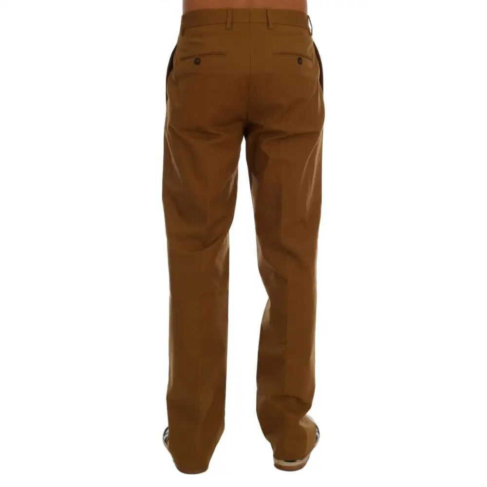 Dolce & Gabbana Brown Stretch Cotton Pants