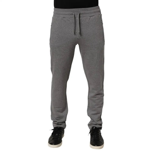 Dolce & Gabbana Cotton Jogger Sweatpants Trouser Gray