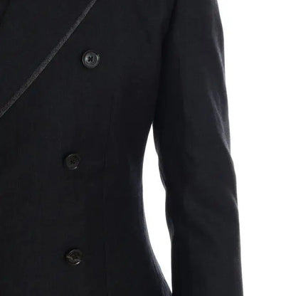 Dolce & Gabbana Elegant Gray Double Breasted Wool Suit