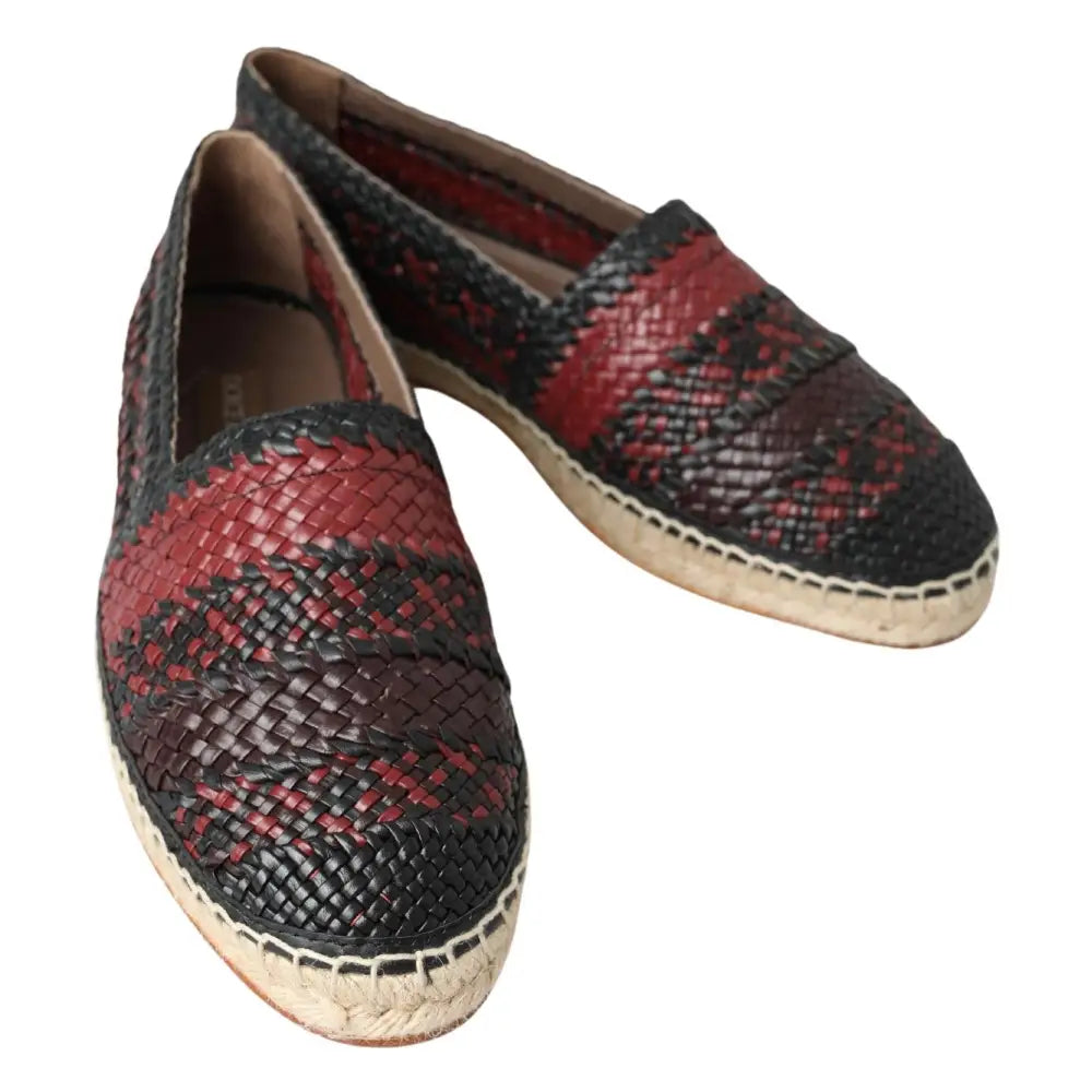 Dolce & Gabbana Elegant Woven Leather Espadrilles