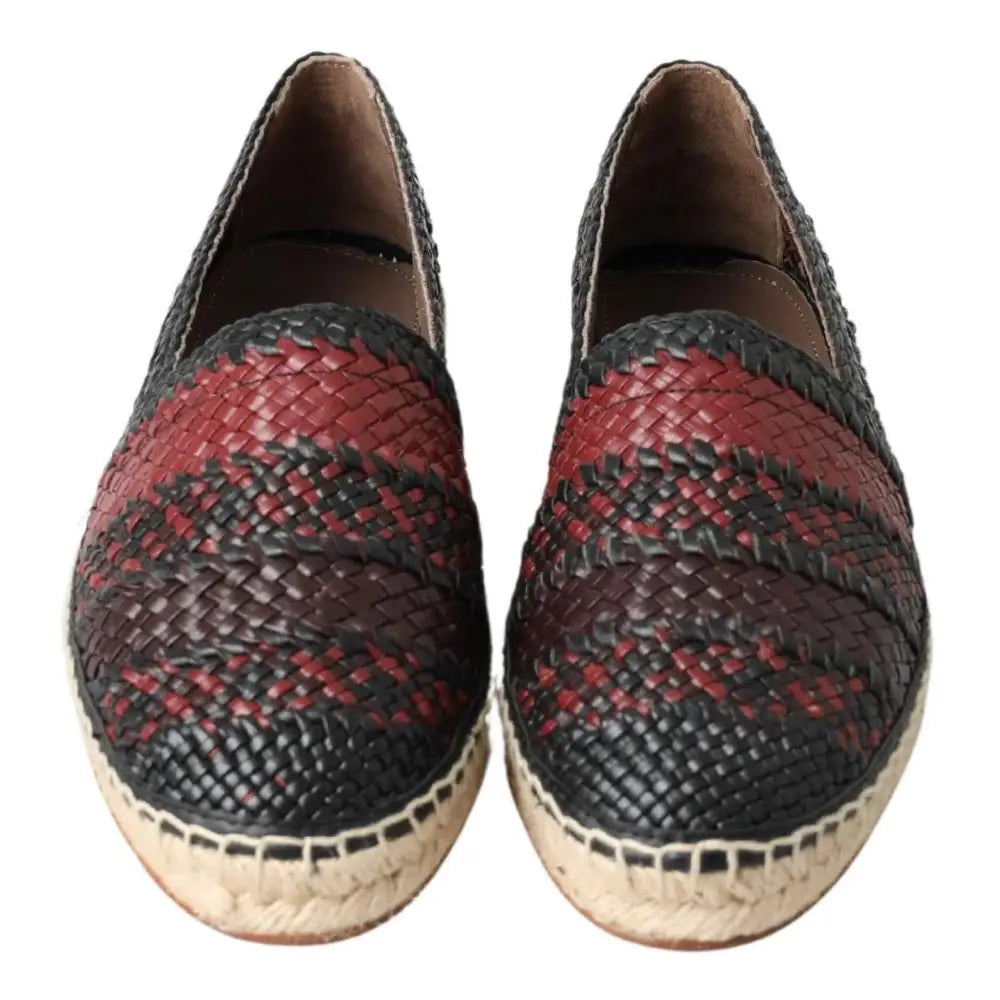 Dolce & Gabbana Elegant Woven Leather Espadrilles