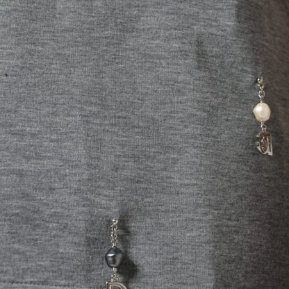 Dolce & Gabbana Gray Cotton Blend Embellished Tee T-shirt