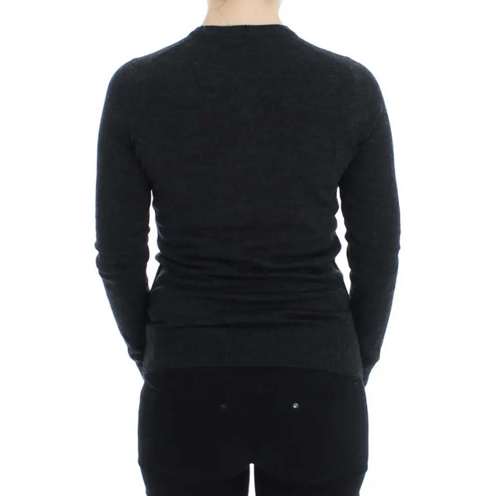 Grå Dolce & Gabbana uldknapjakke med outlet mærkevarer, spar 30-70%