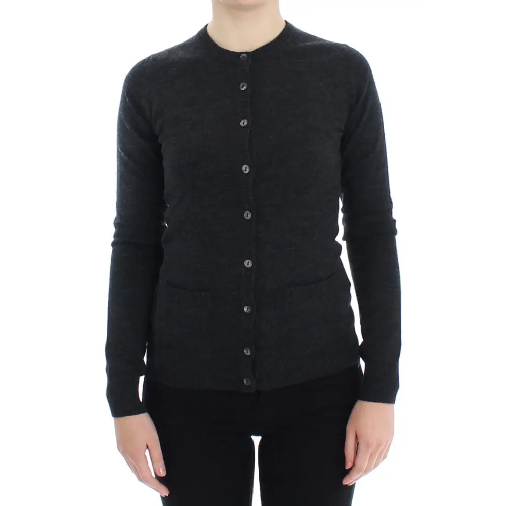 Sort Dolce & Gabbana grå uld cardigan - outlet mærkevarer, spar 30-70%