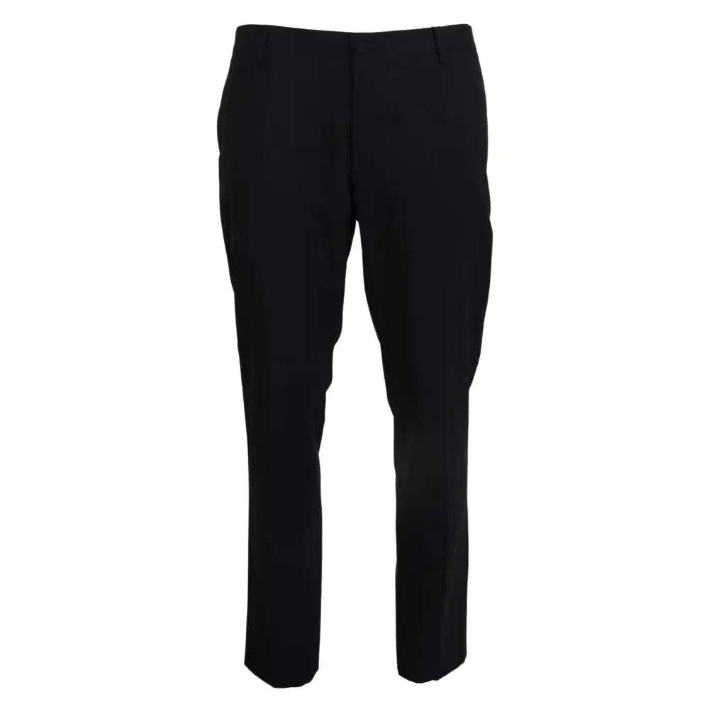 Dolce & Gabbana Gray Wool Stretch Dress Formal Slim Fit Pant