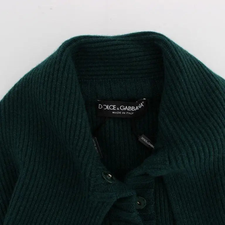 Dolce & Gabbana Green Knitted Cashmere Cardigan