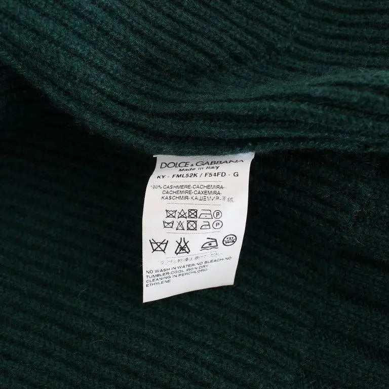 Dolce & Gabbana Green Knitted Cashmere Cardigan
