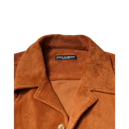 Dolce & Gabbana Hazel Cotton Velvet Button Down Collared Shirt - Skjorte