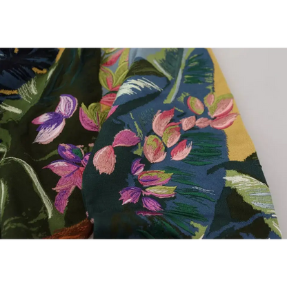 Dolce & Gabbana Jungle Wool Silk Pullover Logo Sweater - Sweaters