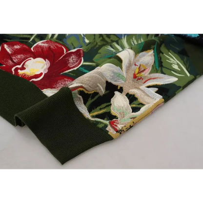 Dolce & Gabbana Jungle Wool Silk Pullover Logo Sweater - Sweaters
