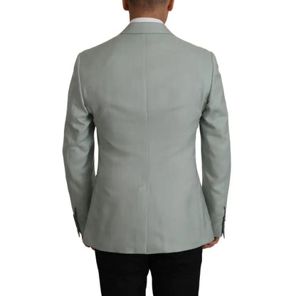 Dolce & Gabbana Light Green Cashmere Silk Blazer