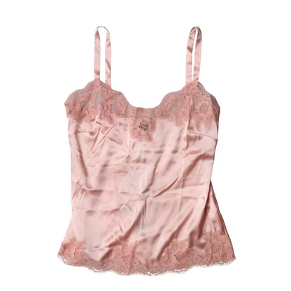 Delikat lyserød Dolce & Gabbana blomsterknipset top undertøj, 100% originale brands