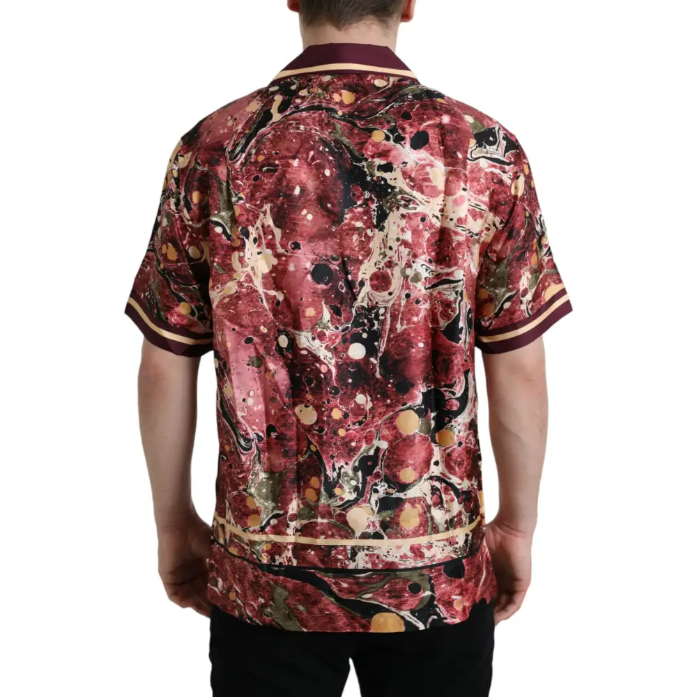Dolce & Gabbana Multicolor Button Down Silk Shirt - T-shirts
