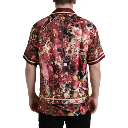 Dolce & Gabbana Multicolor Button Down Silk Shirt - T-shirts