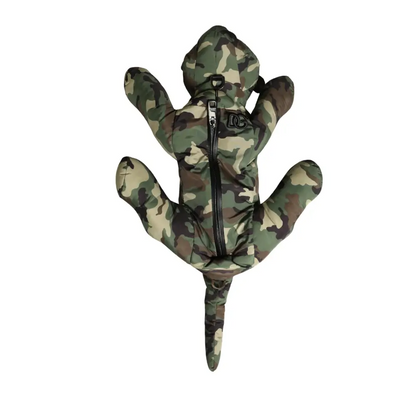 Dolce & Gabbana multicolor camouflage animal silhouette puffer coat med lag