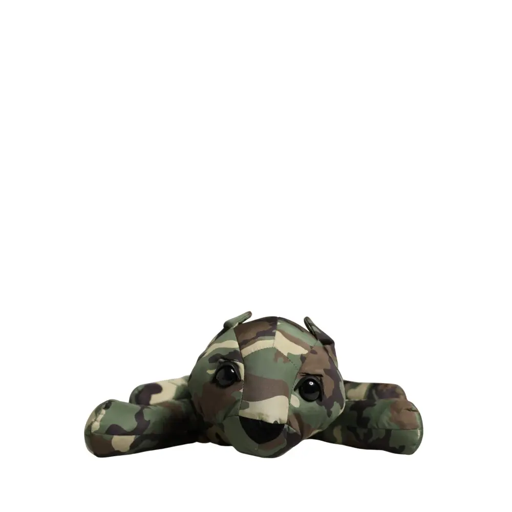 Multicolor camouflage animal silhouette plush dog toy for Dolce & Gabbana waist bag