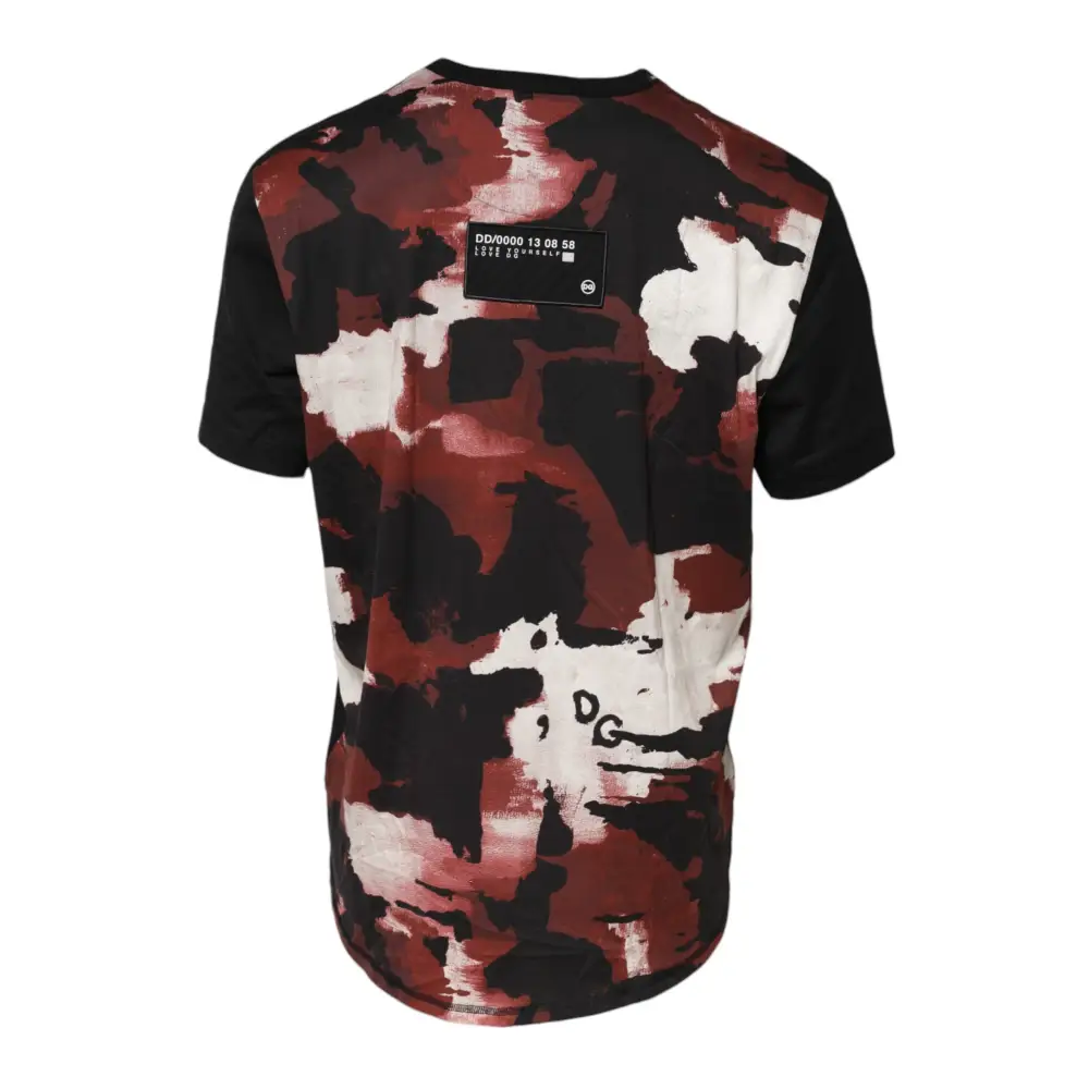 Dolce & Gabbana Multicolor Camouflage Crew Neck T-shirt - T-shirts
