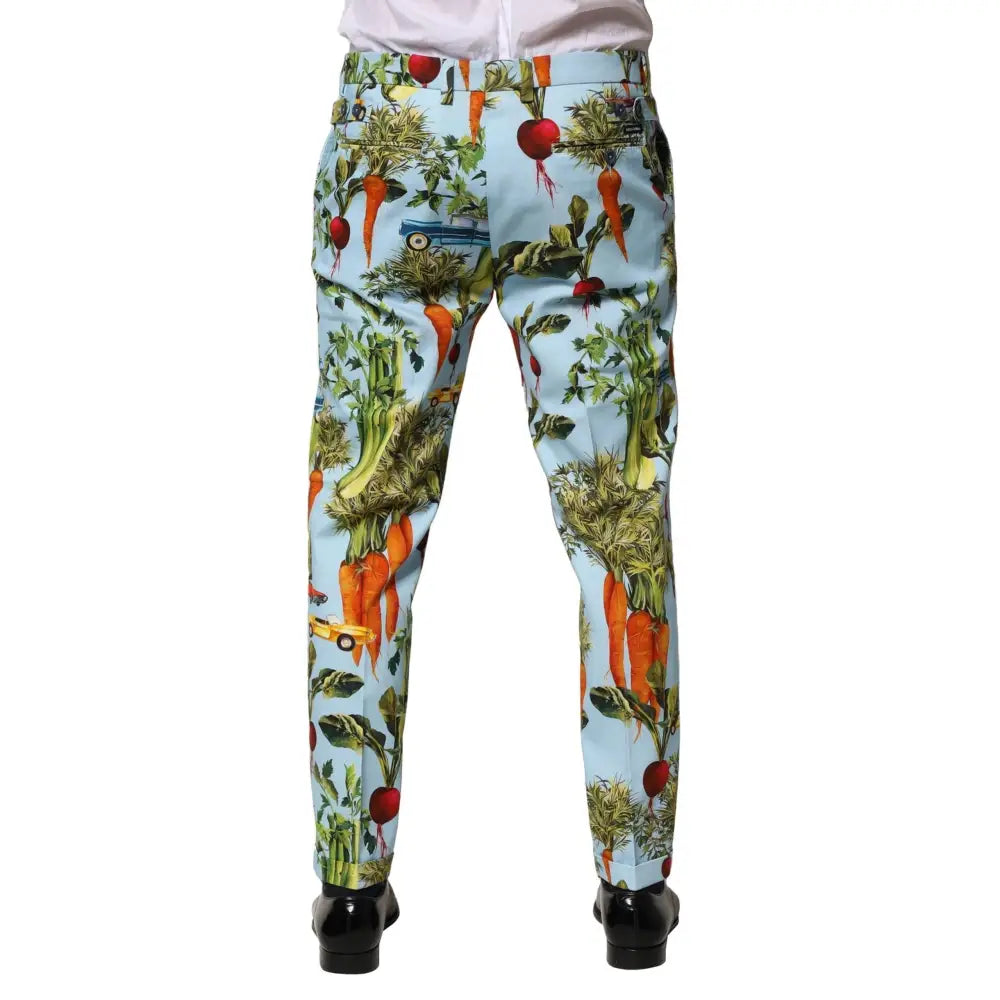 Dolce & Gabbana Multicolor Cotton Tapered Men Pants