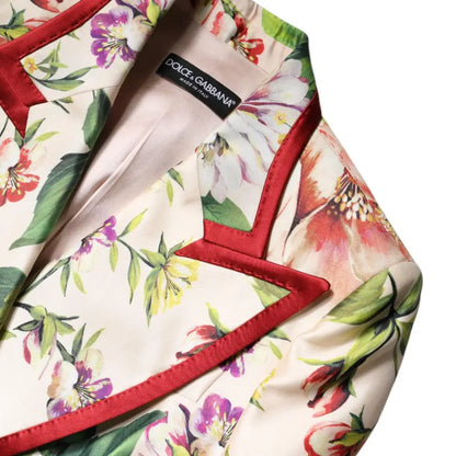 Dolce & Gabbana Multicolor Floral Double Breasted Jacket