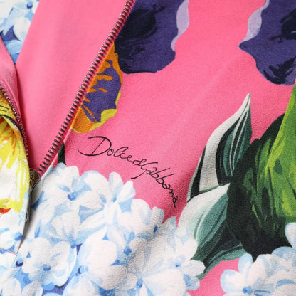 Dolce & Gabbana Multicolor Floral High Waist Midi Skirt