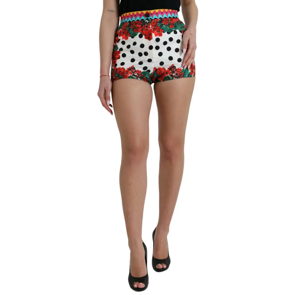 Dolce & Gabbana multicolor floral polka dot hot pants shorts