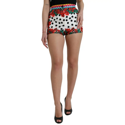 Dolce & Gabbana multicolor floral polka dot hot pants shorts