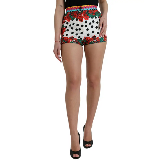 Dolce & Gabbana multicolor floral polka dot hot pants shorts
