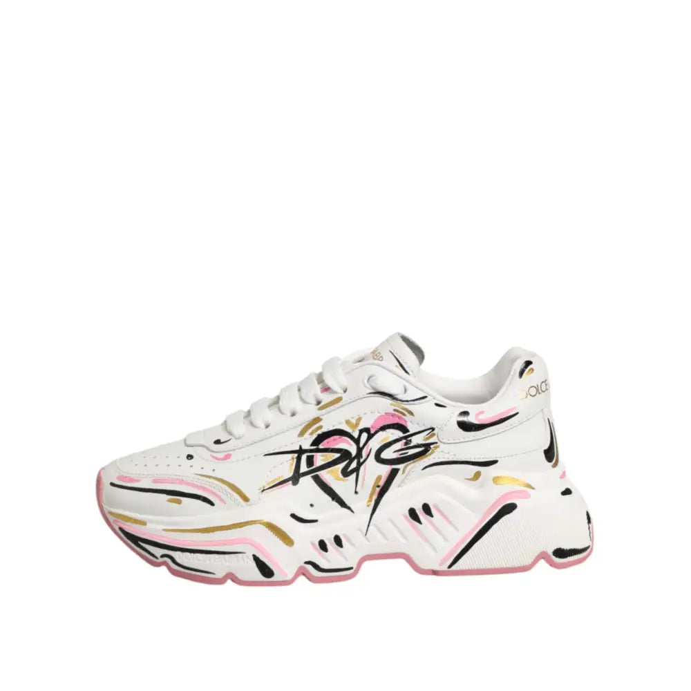 Dolce & Gabbana Multicolor Hand Painted DAYMASTER Sneakers Shoes