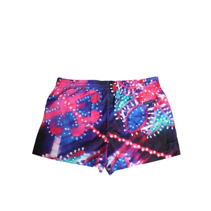 Dolce & Gabbana Multicolor Neon Print Polyester Shorts Swimwear