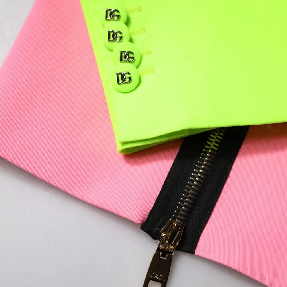 Dolce & Gabbana Multicolor Patchwork Embellished Coat Jacket