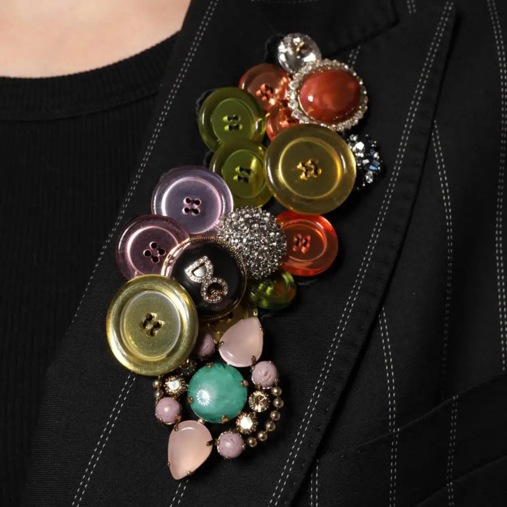 Dolce & Gabbana Multicolor Patchwork Embellished Coat Jacket