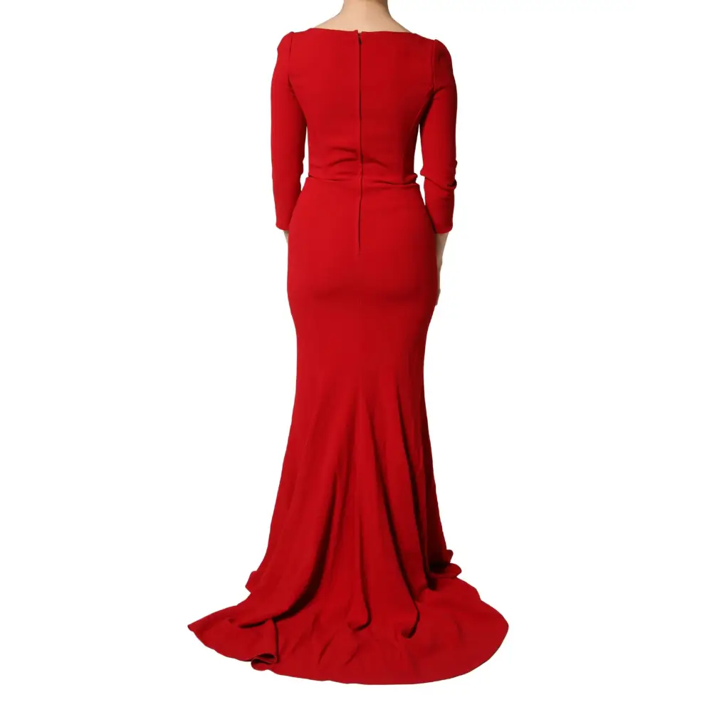 Vibrant Dolce & Gabbana rød viscose mermaid-kjole, spar 30–70% på mode