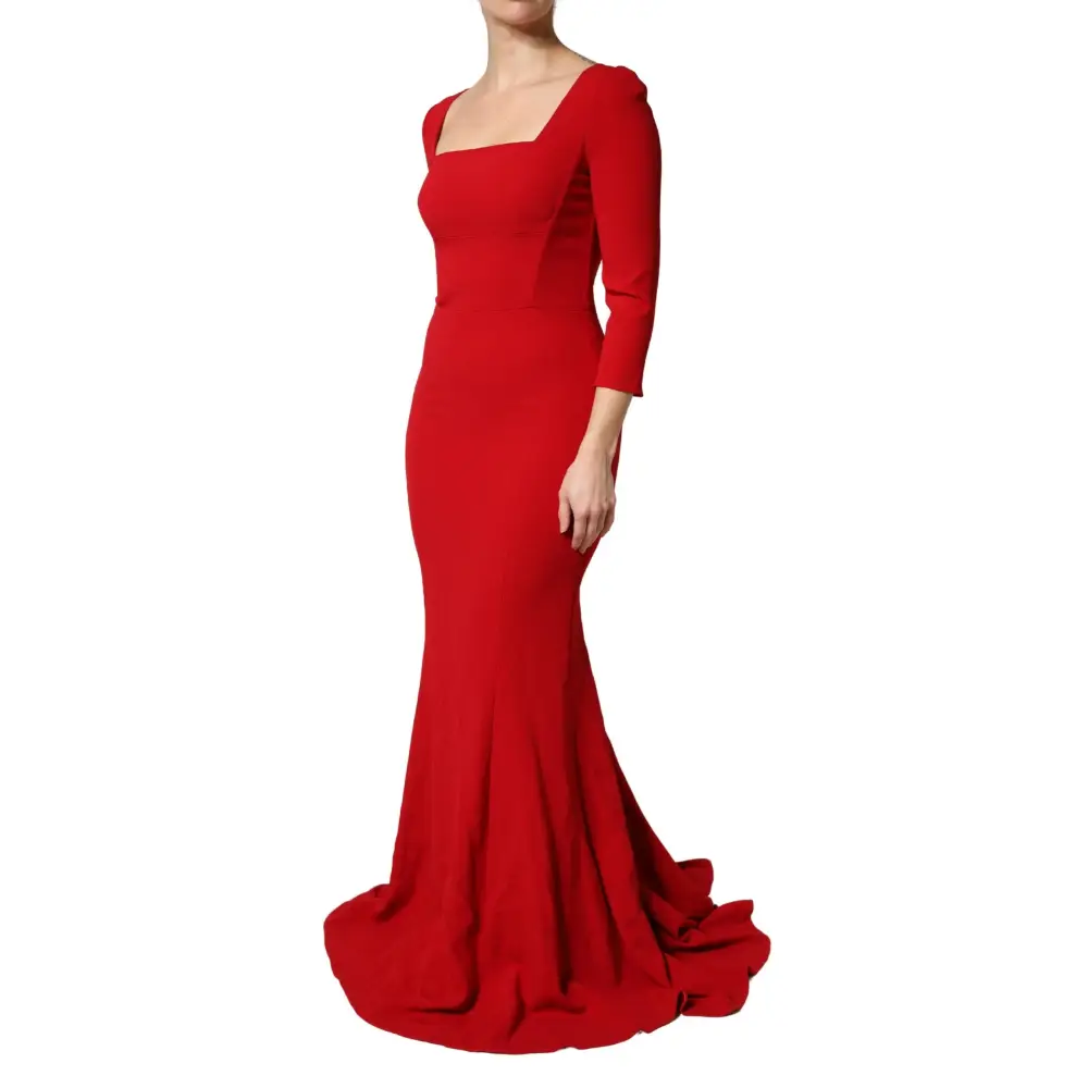 Striking Dolce & Gabbana rød mermaid-kjole, spar 30-70% på mode