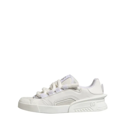 Dolce & Gabbana gabbana white calfskin low top sneaker with chunky sole