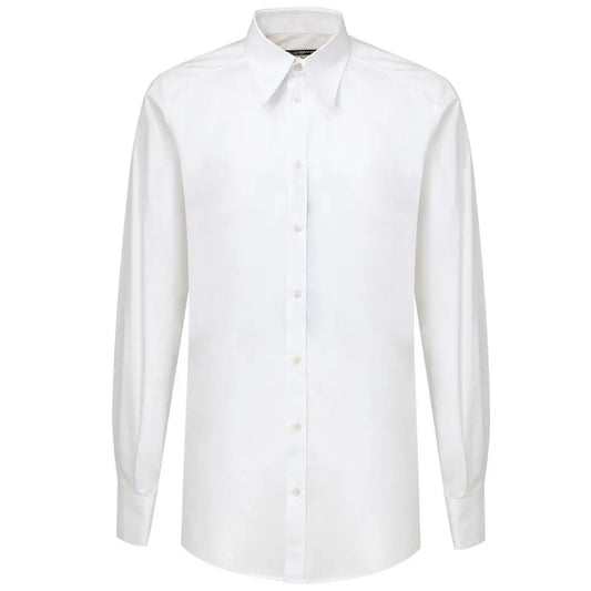 Dolce & Gabbana White Cotton Shirt - Skjorte