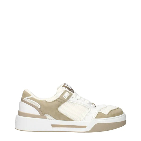 Dolce & Gabbana White Fabric Low Top Sneakers - Sneakers