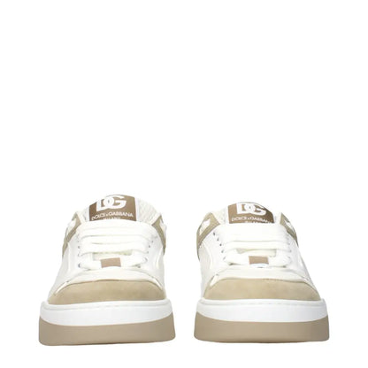 Dolce & Gabbana White Fabric Low Top Sneakers - Sneakers