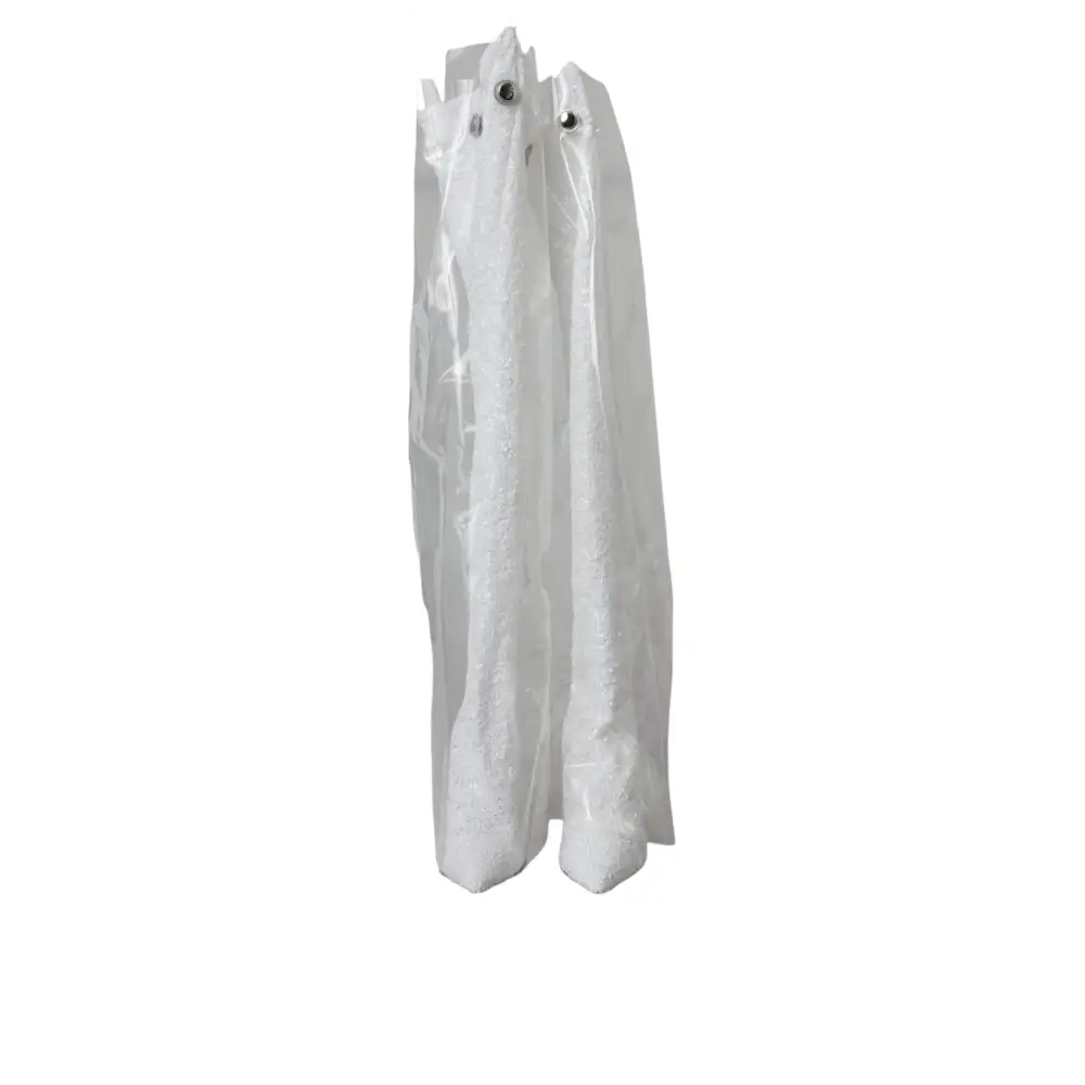 Hvid Dolce & Gabbana shower curtain med tekstur og forstærkede grommets