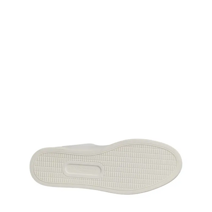 Dolce & Gabbana hvide lædersko med helligt hjerte patch og gummisål i outlet mærkevarer