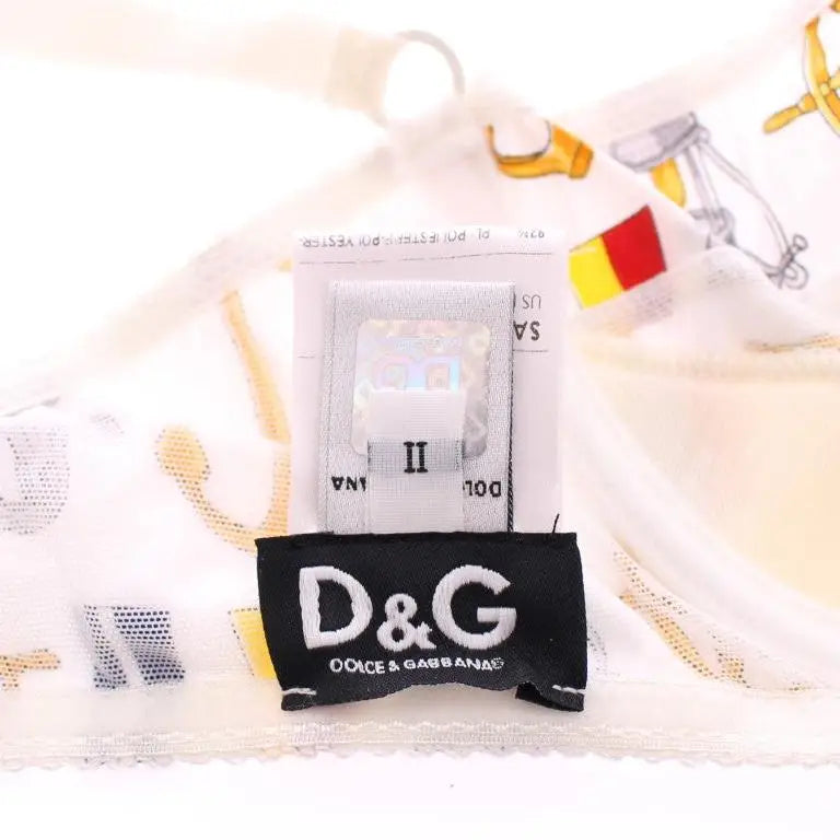 Dolce & Gabbana White Sailor Bra Panty Stretch Underwear
