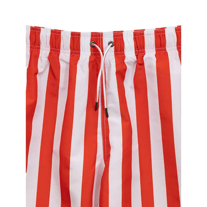 Emporio Armani Red Polyester Swim Short