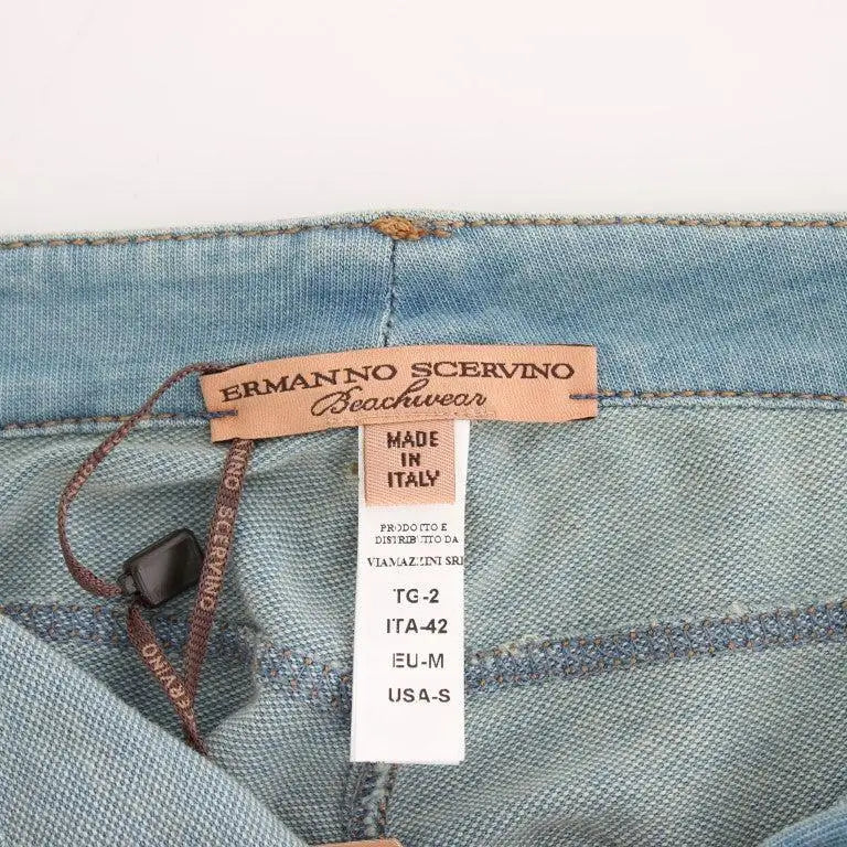 Ermanno Scervino Blue Capri Pants Cropped Jeans