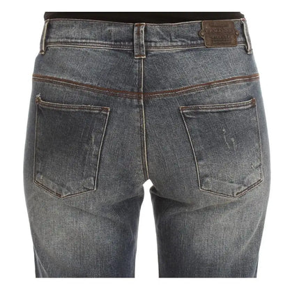 Ermanno Scervino Blue Wash Cotton Blend Slim Fit Jeans