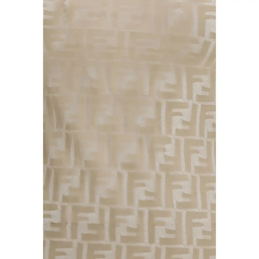 Fendi multicolor polyamide top med beige Fendi FF-logo stof mønster