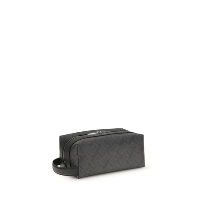 Ferragamo sort sort calf leather Bos Taurus taske med monogram