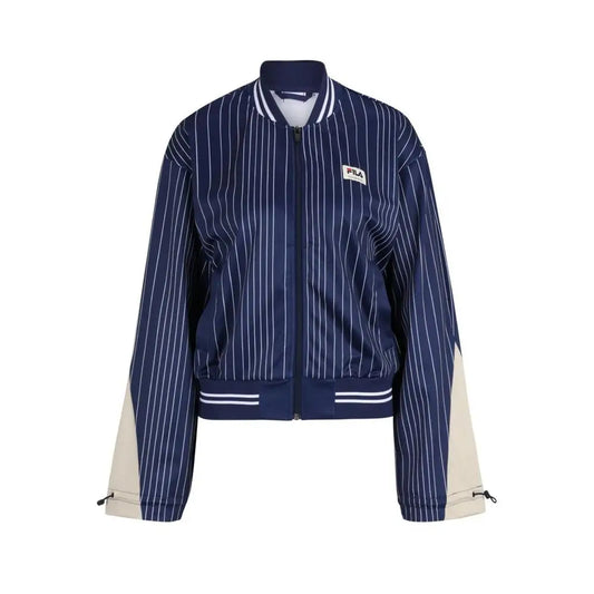 Fila bicolor polyester sweatshirt med navyblå-hvide striber