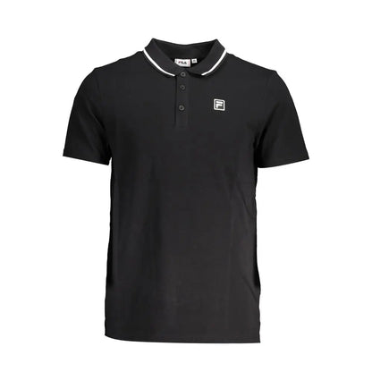 Fila Black Cotton Men Polo Shirt - Polo Shirts